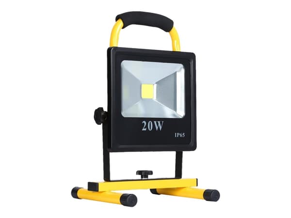 CoreParts - Flomlys - LED - 20 W - klasse A+ - hvit - 6200 K - svart, gul