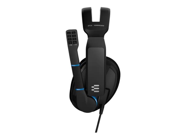 EPOS GSP 300 - Headset - fullstorlek - kabelansluten - 3,5 mm kontakt - ljudisolerande - svart, blå