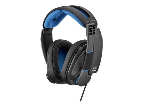 EPOS GSP 300 - Headset - fullstorlek - kabelansluten - 3,5 mm kontakt - ljudisolerande - svart, blå