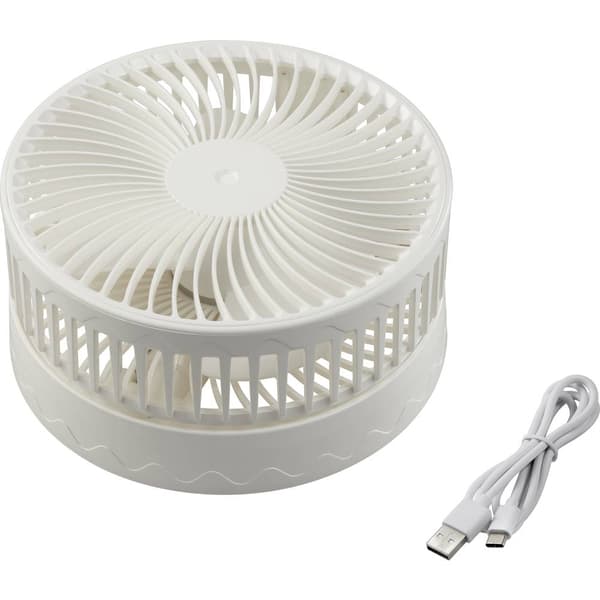 Sygonix USB-fläkt 2.5 W (Ø x H) 197 mm x 975 mm Vit justerbar höjd