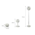 Miniatyrbild 7 av 9: Sygonix USB-fläkt 2.5 W (Ø x H) 197 mm x 975 mm Vit justerbar höjd