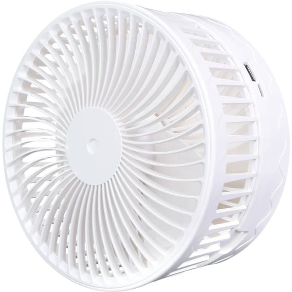 Sygonix USB-fläkt 2.5 W (Ø x H) 197 mm x 975 mm Vit justerbar höjd