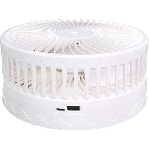 Sygonix USB-fläkt 2.5 W (Ø x H) 197 mm x 975 mm Vit justerbar höjd