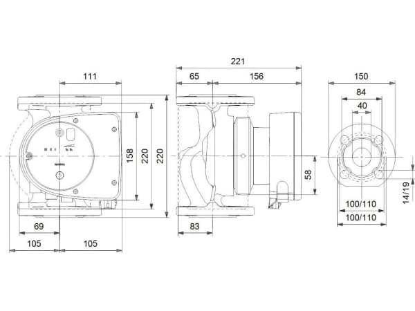 Grundfos PUMP MAGNA1 40-60F 220 1X230V PN6/10