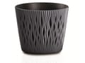 Miniatyrbilde 1 av 2: Prosperplast Blomsterpotte SANDY RUND - antrasitt diameter 16cm