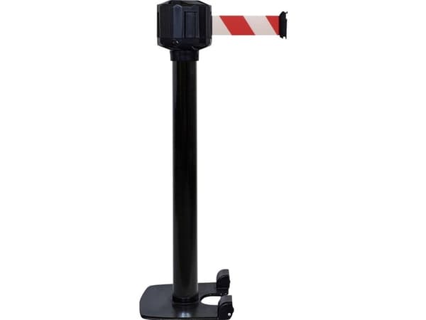 VISO RXLO1050BKRB Afspærringsstolpe m/bånd Selelængde 10 m (Ø x H) 80 mm x 99 cm