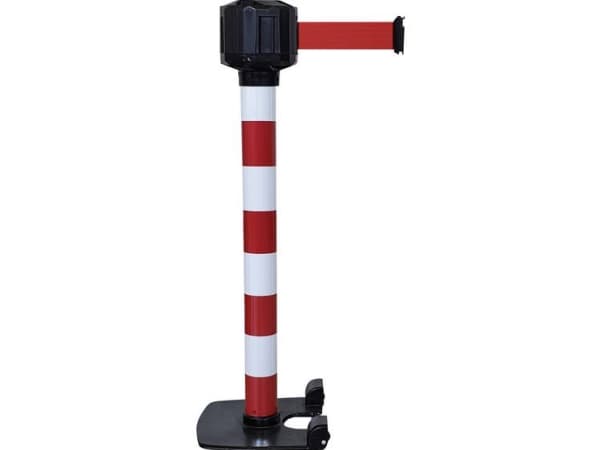 VISO RXLO1050RBRE Afspærringsstolpe m/bånd Selelængde 10 m (Ø x H) 80 mm x 99 cm