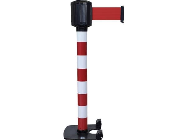 VISO RXLO1100RBRE Afspærringsstolpe m/bånd Selelængde 10 m (Ø x H) 80 mm x 111 cm