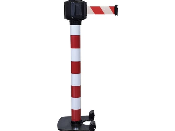 VISO RXLO1050RBRB Afspærringsstolpe m/bånd Selelængde 10 m (Ø x H) 80 mm x 99 cm
