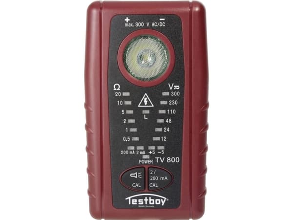 Testboy TV 800 Gennemgangs-kontrolapparat CAT III 300 V Akustik