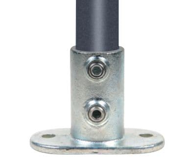 galv. rækværks flange - Pipe Clamps rækværksflange 42,4 mm x 11/4''. Galvanise