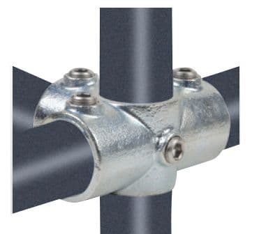 galv. cross with 3 sockets - Putkikiinnikkeet cross with 3 sockets 48,3 mm x 11/2''. Galva