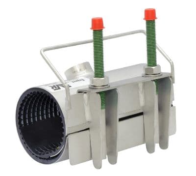 Bandagemuffe 60-67x200mm - Med 1'' anboring. AISI316-NBR. AVK