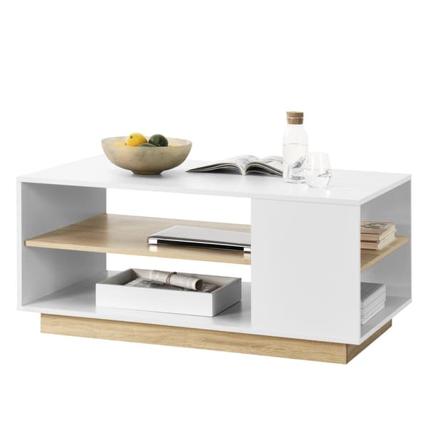 [en.casa] Soffbord Trelleborg-46x100x60cm-melaminbelagd spånskiva-vit-ek