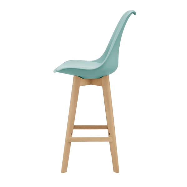 [en.casa] Barstol Lublin set 6-105x48x58cm-bok-PU konstläder-mintfärg