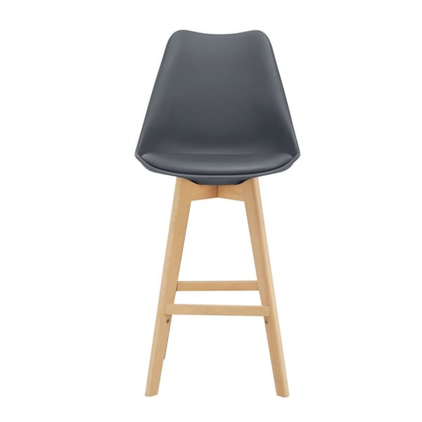 [en.casa] Barstol Lublin set 6-105x48x58cm-bok-PU konstläder-grå