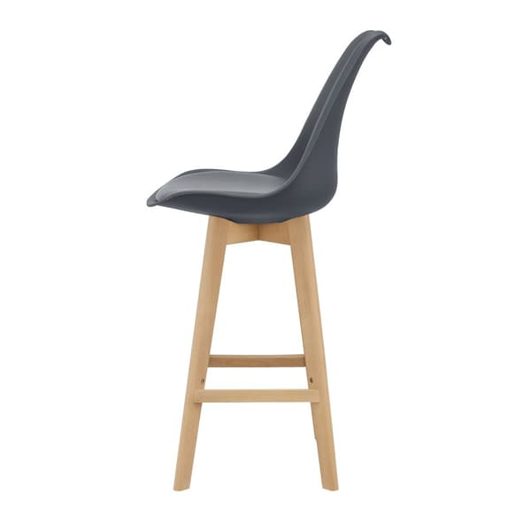 [en.casa] Barstol Lublin set 6-105x48x58cm-bok-PU konstläder-grå