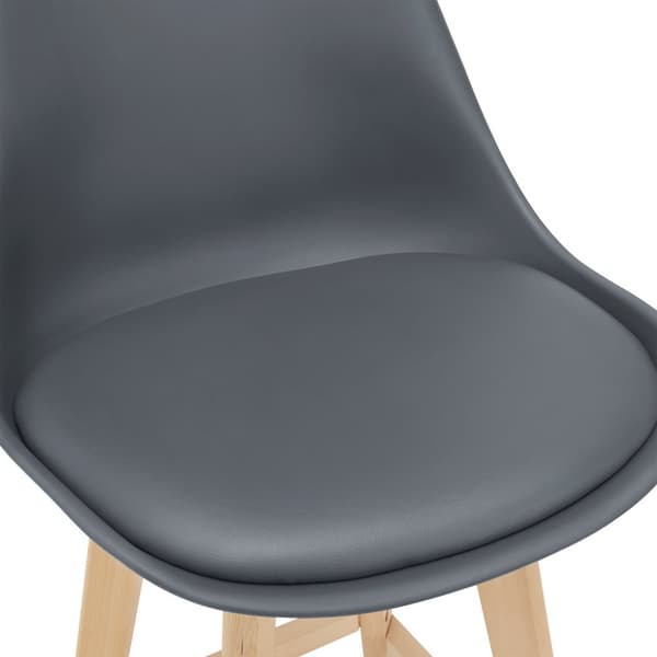 [en.casa] Barstol Lublin set 6-105x48x58cm-bok-PU konstläder-grå