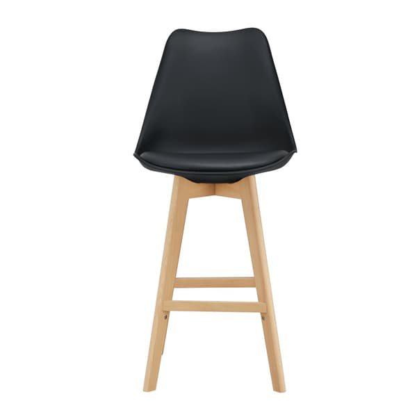 [en.casa] Barstol Lublin set 6-105x48x58cm-bok-PU konstläder-svart
