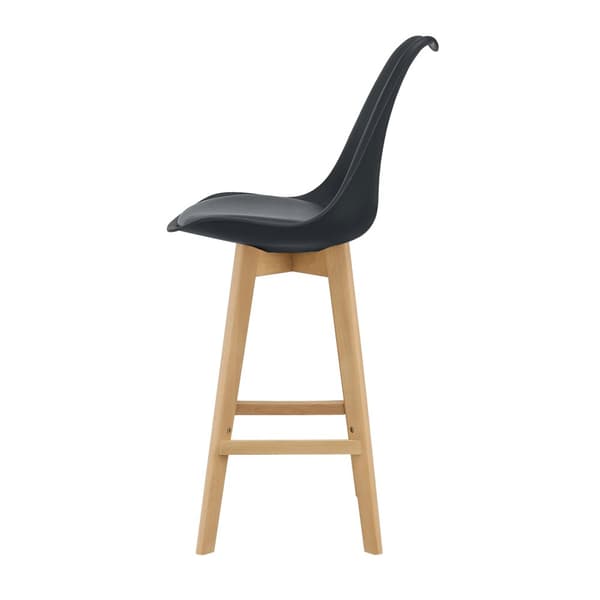 [en.casa] Barstol Lublin set 6-105x48x58cm-bok-PU konstläder-svart