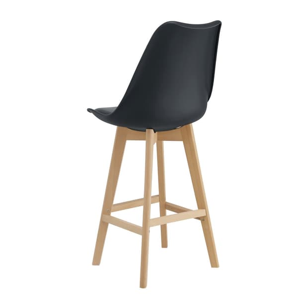 [en.casa] Barstol Lublin set 6-105x48x58cm-bok-PU konstläder-svart