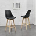 Miniatyrbild 7 av 7: [en.casa] Barstol Lublin set 6-105x48x58cm-bok-PU konstläder-svart