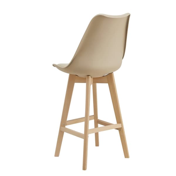 [en.casa] Barstol Lublin set 4-105x48x58cm-bok-PU konstläder-beige