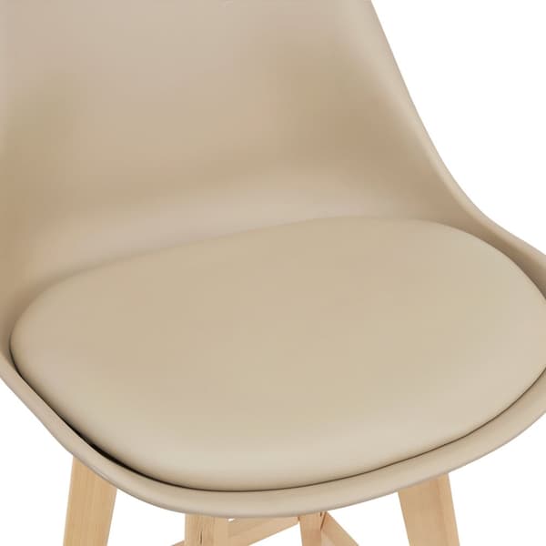 [en.casa] Barstol Lublin set 4-105x48x58cm-bok-PU konstläder-beige