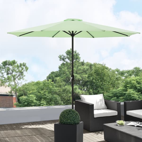 [casa.pro] Parasoll Sonn-trädgårdsparasoll-balkongparasoll-300x230cm-pulverlackerat stål-vattenavvisande polyester-pastellgrön