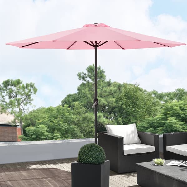 [casa.pro] Parasoll Sonn-trädgårdsparasoll-balkongparasoll-300x230cm-pulverlackerat stål-vattenavvisande polyester-pastellrosa