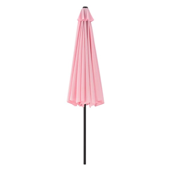 [casa.pro] Parasoll Sonn-trädgårdsparasoll-balkongparasoll-300x230cm-pulverlackerat stål-vattenavvisande polyester-pastellrosa