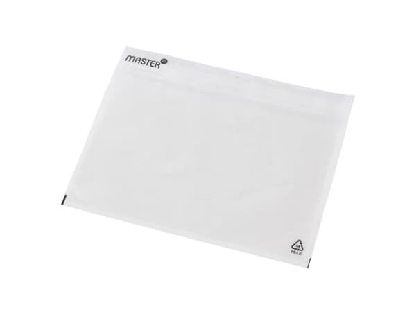 Følgeseddellomme i genbrugsplast C5 u/tryk 240x185mm 1000stk/kar Plast40/Plast20/Papir46