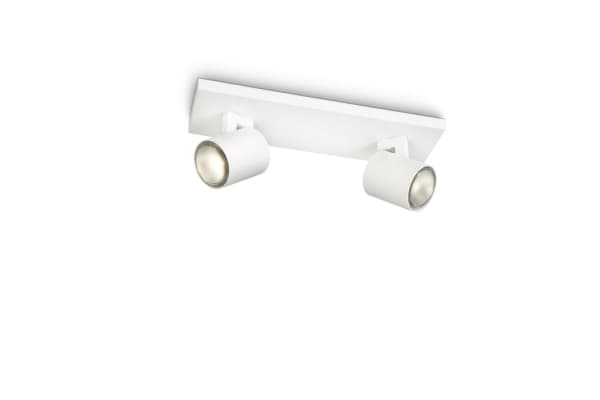 Philips myLiving Runner-spotlys til tak/vegg, 2 stk., Spotlight på skinne, GU10, 2 ampuller, LED, 220-240 V, Hvit