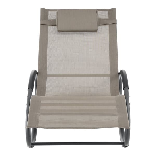 [en.casa] Trädgårdsgungstol Almaluez-hammockande solstol-gungande solstol-solstolsgunga-153x63x80,5cm-stål-textil-max.120kg-med huvudkudde-beige