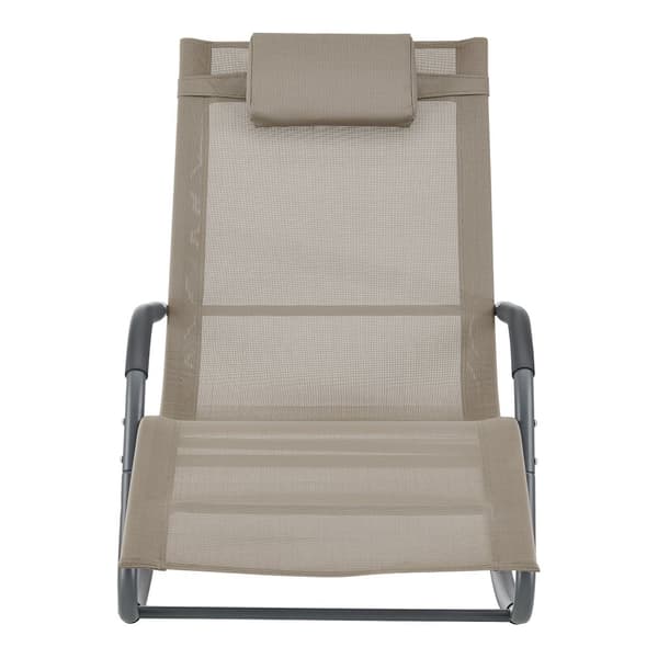 Trädgårdsgungstol Caracena beige [en.casa]