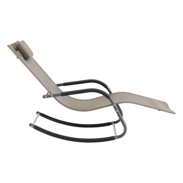 Trädgårdsgungstol Caracena beige [en.casa]
