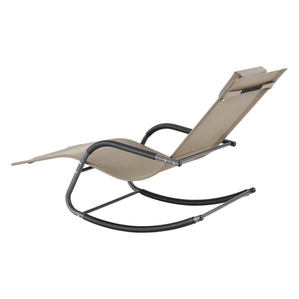 Trädgårdsgungstol Caracena beige [en.casa]