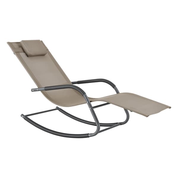 Trädgårdsgungstol Caracena beige [en.casa]