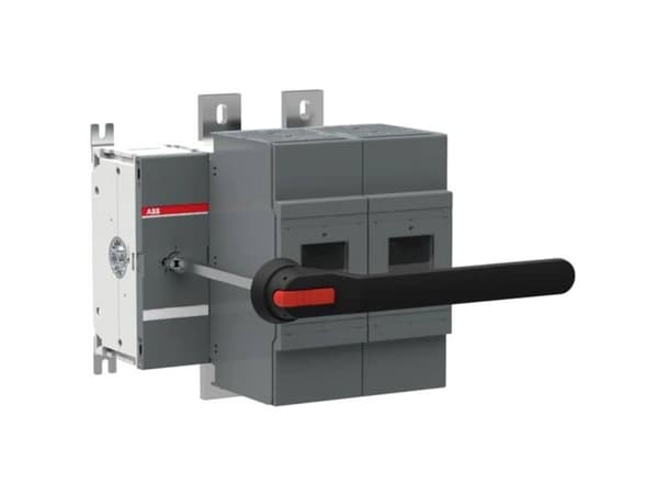 Sulakekytkin 4-napainen, 400A, 690V AC, DIN0/1/2, nolla oikealle ilman sulaketta, musta kahva ja