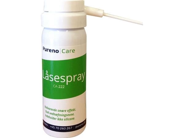 Låsespray 100ml spray. Langtidssmøreeffekt. Særdeles god vedhæftning. Produktet indeholder grafit og ikke silicone.