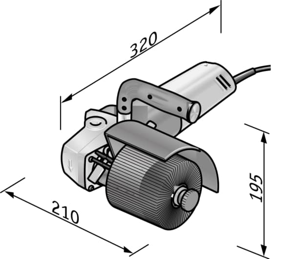 Flex BSE 14-3 100 Set, Rystepudser, Sort, Rød, 1000 rpm, 3500 rpm, 1,9 cm, Strøm