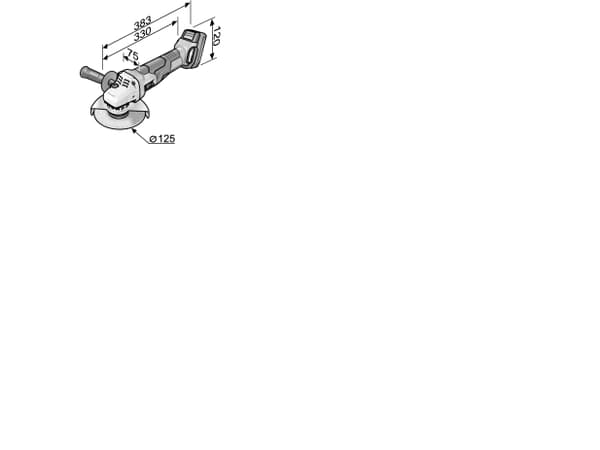 Flex akku vinkelsliber LB 125 18.0-EC C