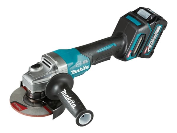 Makita GA013GM201 - Vinkelsliper - trådløs - 125 mm - 2 batterier, inkludert lader - 40 V