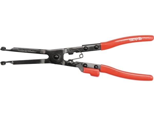 Yato YT-0652, Slangeklemmetang, Kull stål, PVC, Rød, 300 mm