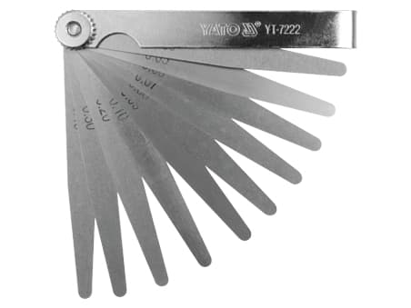 Yato YT-7222, Rustfritt stål, 0.05,0.06,0.07,0.08,0.09,0.1,0.2,0.3,0.4,0.5 mm, Rustfritt stål, 100 mm