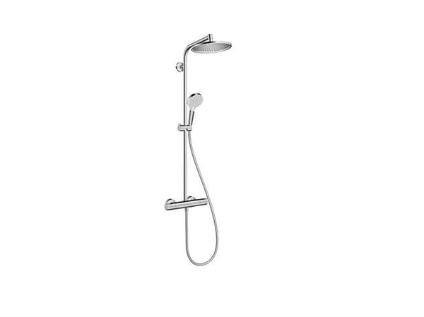 HANSGrohe Crometta S240 brusesystem med Isiflex'B bruserslange 1,60 m, Crometta Vario håndbruser og Crometta S 240 1jet hovedbruser