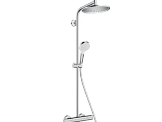 HANSGrohe Crometta S240 brusesystem med Isiflex'B bruserslange 1,60 m, Crometta Vario håndbruser og Crometta S 240 1jet hovedbruser