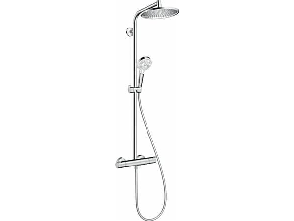 HANSGrohe Crometta S240 brusesystem med Isiflex'B bruserslange 1,60 m, Crometta Vario håndbruser og Crometta S 240 1jet hovedbruser