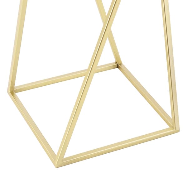 [en.casa] Växtställ Mons set 2 med krukor-70x24x24cm-50x21x21cm-metall-guld-svart