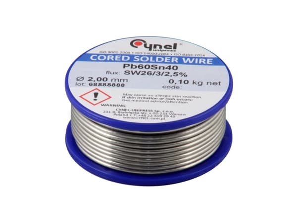 Cynel Solder Sn40 2Mm 100G No Colofony